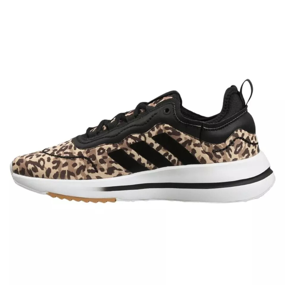 ぷーやん adidas Fukasa Run Black Tan White Leopard HQ1730 Women Size