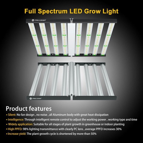 Phlizon FD4500 FD6500 LED Barra de Luz de Crecimiento Espectro Completo Samsungled Plantas de Interior - Imagen 13 de 33