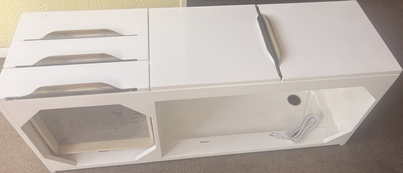White Computer Desk 3 Drawers 1 Shelf Freestanding Wood Composite Home Office