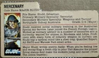 1983 Vintage Hasbro Gi Joe Cobra Major Bludd File Card Mercenary