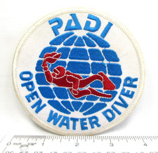 Vintage PADI Open Water Diver Jacket Patch Scuba Diving Certification