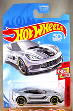 2018 Hot Wheels Kmart Then and Now 8/10 CORVETTE C7 Z06 Gray w/Black Pr5 Spokes