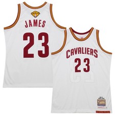 Men's Mitchell & Ness LeBron James White Cleveland Cavaliers 2015/16 Hardwood