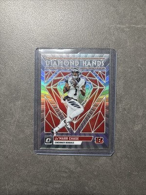 2023 Donruss Optic JaMarr Chase Diamond Hands Silver Holo Prizm #DH-JC