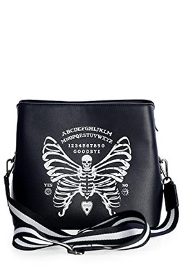 Women's Gothic Skeleton Butterfly & Ouija Board Shoulder Bag Goth Punk Purse