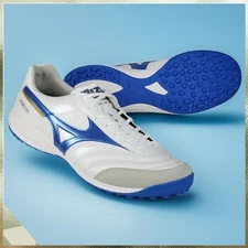 MIZUNO Q1GB241225 Morelia SALA ELITE TF Soccer Shoes White/Blue Leather
