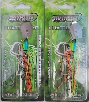 2x Ruthless CHATTERBAIT  15 g  Barsch  Hecht Zander Raubfisch TOP