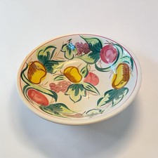 Royal Sealy Ironstone China Handpainted Serving Bowl Fruit Motif No Chips/Cracks