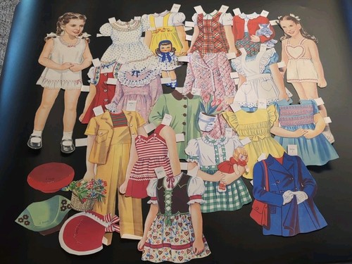 Vtg Original MARGARET O'BRIEN Paper Dolls 1940s Dolls Clothes Accessories CUT - Picture 1 of 12