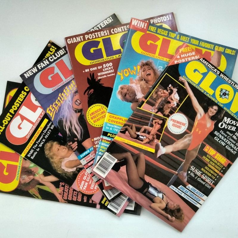 6 Issues GLOW Magazine Gorgeous Women of Wrestling 1988 Volume 1, #1 2 3 4 5 6