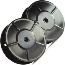 L C Smith & Corona Typewriter Twin Metal Spools with New Black Ribbon