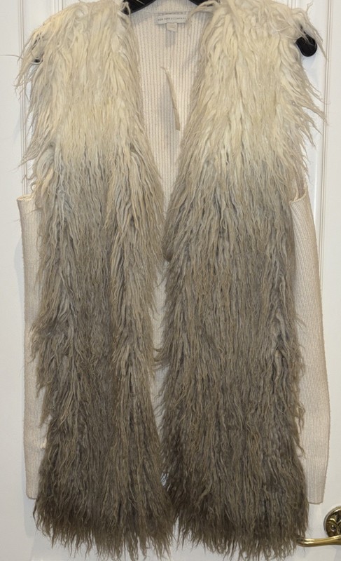 New York & Company Faux Fur Vest Size S/M New