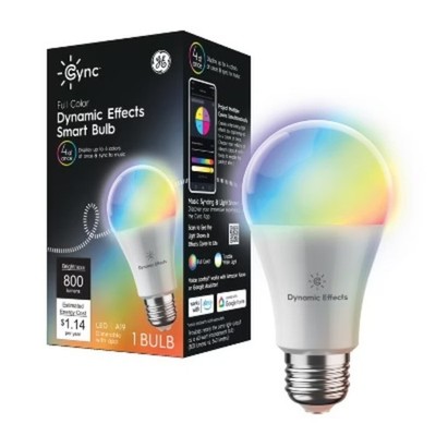 CYNC Dynamic Effects A19 Smart LED Full Color Light Bulb