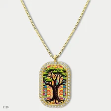 New Tree Of Life Pendant Necklace Chain Image Dog Tag Chain Gift Design Trendy G