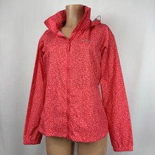 Columbia Women  s Sz M Switchback III Rain Packable Nylon Waterproof Jacket Coral