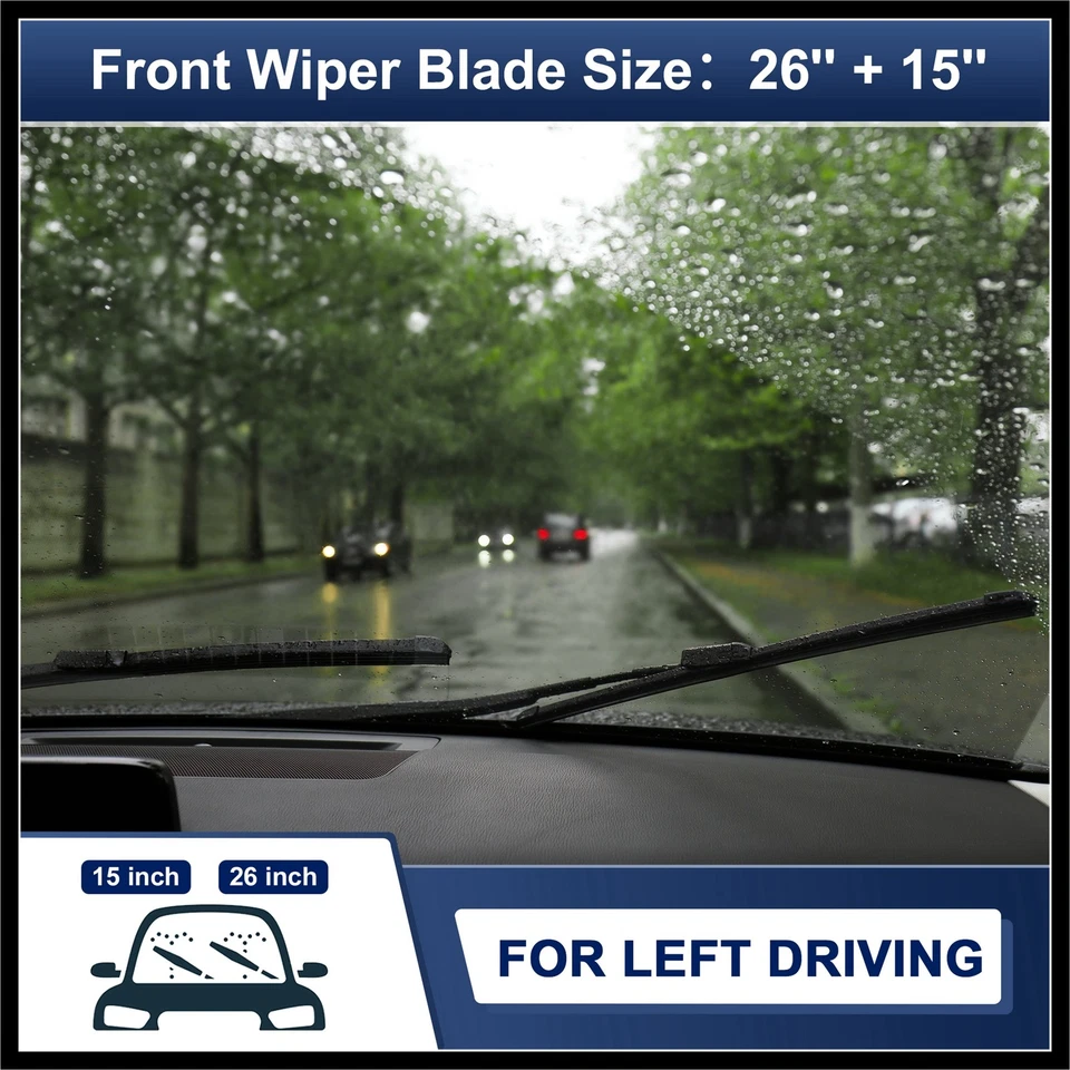 Limpiaparabrisas delantero de silicona 2 piezas para Chevrolet Aveo 11-20 pinch-tab Foto 2 de 4