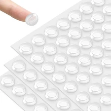 192 Pcs Cabinet Door Bumpers, 1/2" Diameter Self Adhesive Clear Cupboard Door