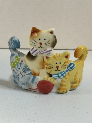 Frisky Felines Candle Holder. Whimsical Cat