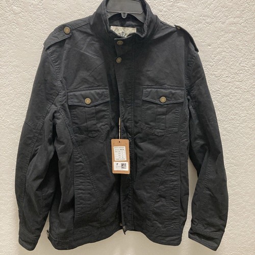 WenVen Men's Winter Warm Jacket Casual Outdoor Windproof Coat Size L Black