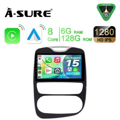6G+128G Android 14 CarPlay Autoradio GPS BluetoothFür Renault Clio IV 2013-2018