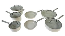 KitchenAid 12-Piece Hard Anodized Cookware Set Porcelain White NEW (Other)