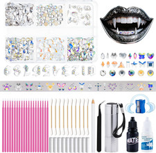 500 Pcs Teeth Gem Kit,Tooth Gems Kit for Teeth DIY Crystals Jewel for Girls Y2K