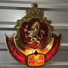 Strohs Beer Vintage Lighted 3D Lion Gold Crest Display Sign WORKS