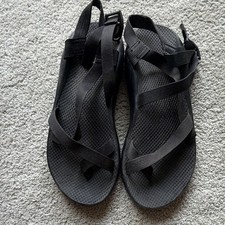 Chaco Men's Black Thong Sandals Adjustable Strap Buckle US 12