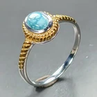 Unique ring Natural Turquoise Ring 925 Sterling Silver Size 7 /R472429