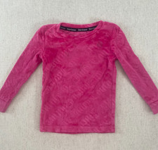 Juicy Couture Sleepwear Top Girls 24M Pink Velour Long Sleeve Stretch Embossed