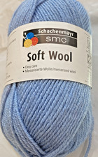 SMC Soft Wool Light Blue 00052 Yarn 100 Wool 100 grams 220 yards