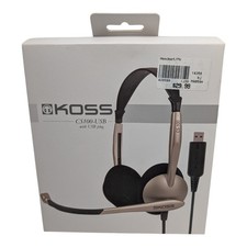 KOSS-HEADPHONES CS100 USB COMM HEADSET W/ MIC USB 8FT CORD