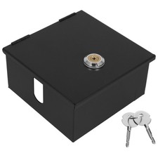 Black Metal Lockable Outlet Cover for Home Anti-Theft Durable Socket Protector