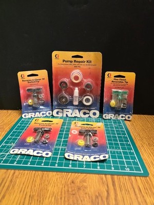 GRACO PUMP REPAIR KIT & REVERSE A CLEAN TIPS 221517 221415 235-703 FFR212 (NOS)