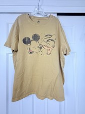 Mickey Mouse  Donald Duck TShirt XL Yellow Short Sleeve Disney Retro Vtg Look