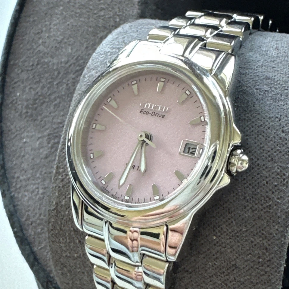 Citizen Silhouette Eco-Drive Pink Dial Stainless Steel Ladies Watch EW1620-57X - Image 3 of 4