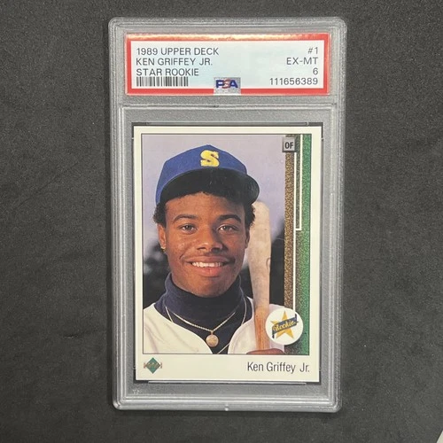1989 UPPER DECK STAR ROOKIE #1 KEN GRIFFEY JR. ROOKIE RC PSA 6