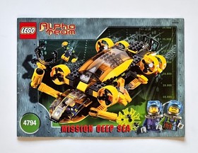 LEGO Alpha Team Command Sub Mission Deep Sea  4794 Complete with/Instructions