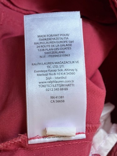 Neu mit Etikett Polo Ralph Lauren rote Baumwollhose Kindergröße 6 - Bild 10 von 10