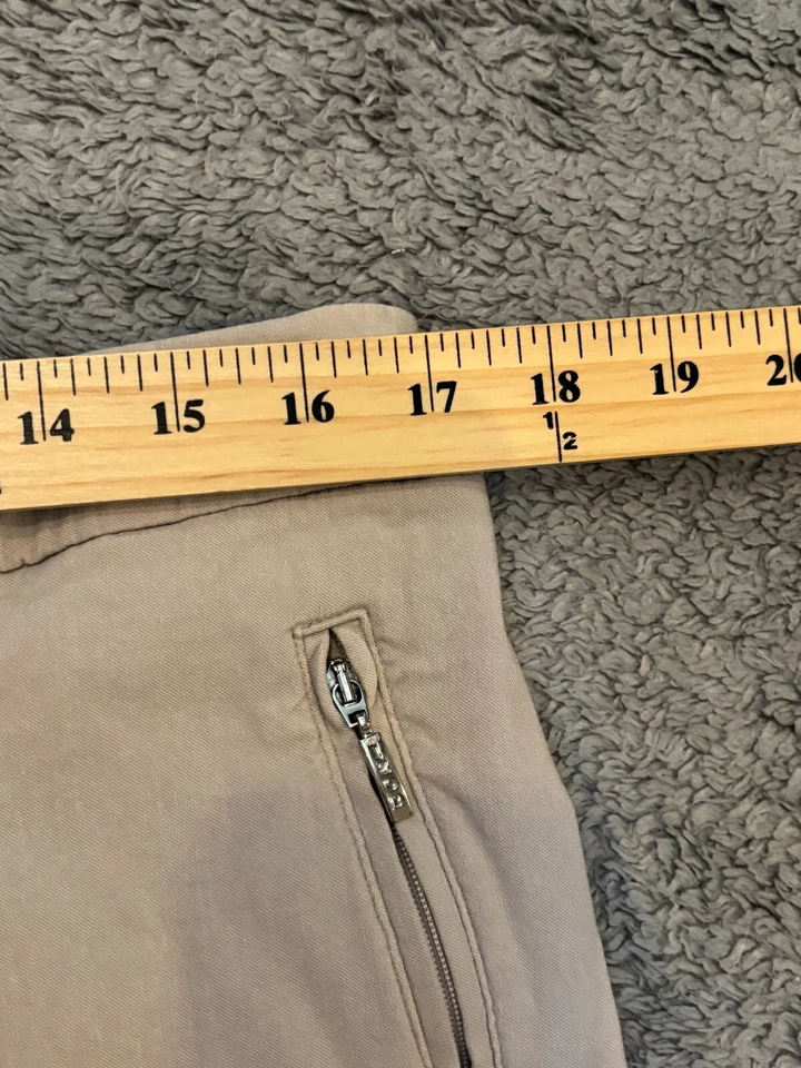 IZOD Golf Shorts Womens 12 Classic Fit Khaki Flat Front Stretch Beige Active - Image 3 of 4