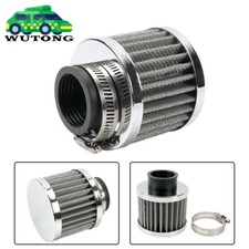 Silver 35mm Inlet Air Filter Universal Cold Air Intake Filter High Flow Breather