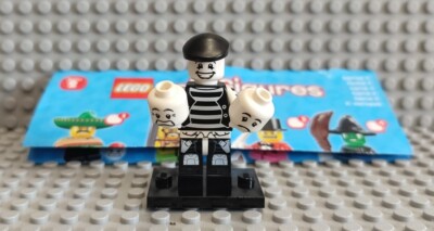 Lego  Minifigur 8684  Serie 2 - Mime Col025 - sehr gut Vollständig Mit Flyer