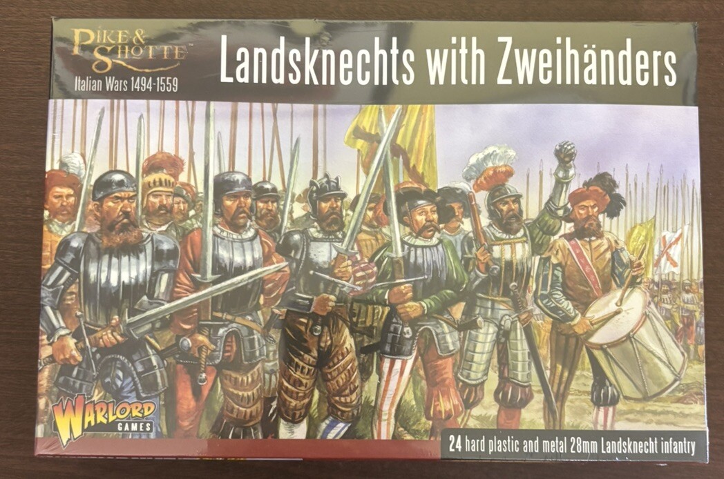 Landsknechts with Zweihanders Warlord Games 28mm Pike & Shotte Mint Sealed