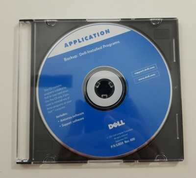 Dell Application Backup Dell Installed Programs 2001 Antivirus Support Disc Only