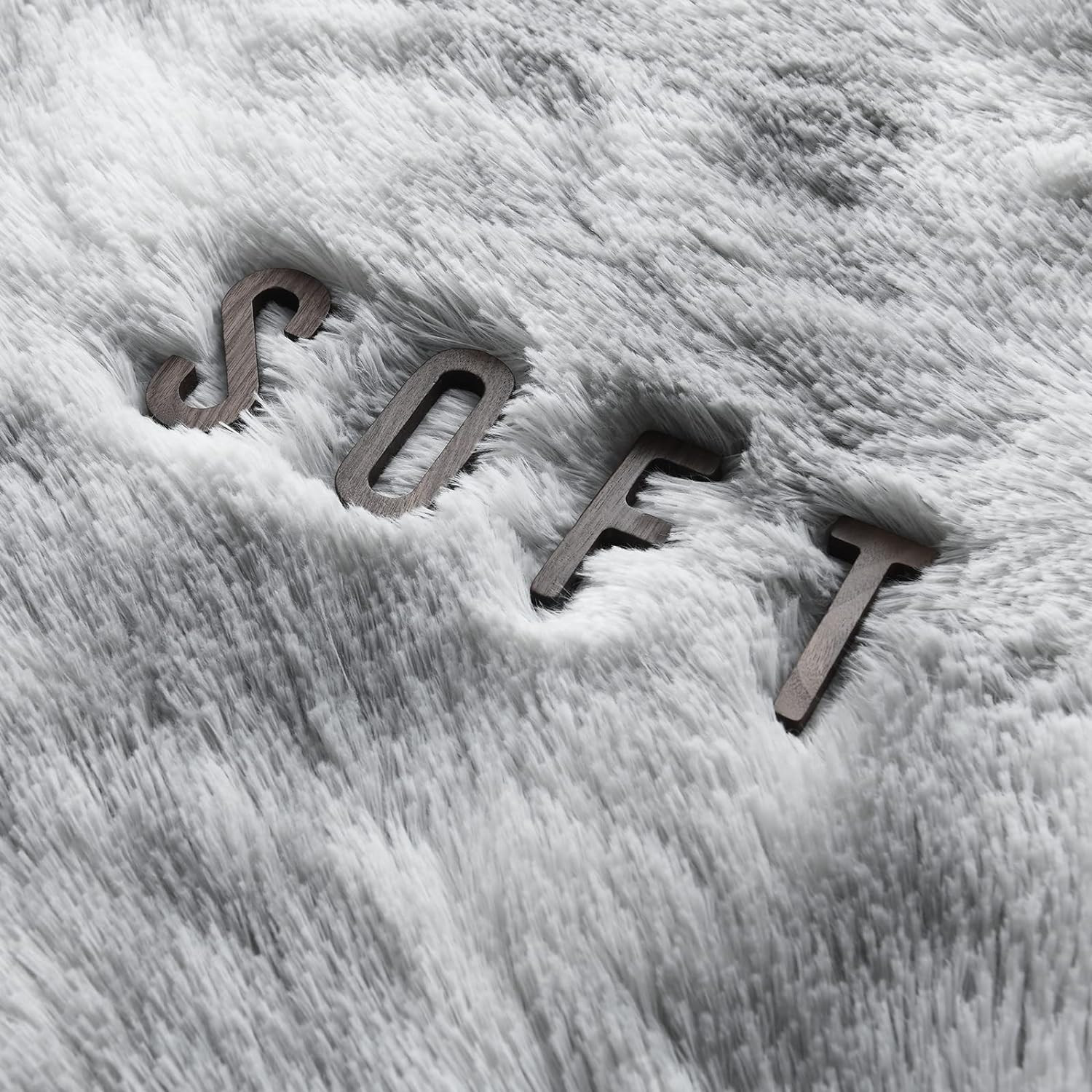 Hutha 4X6 Large Area Rugs for Living Room, Super Soft Fluffy Modern Bedroom Rug