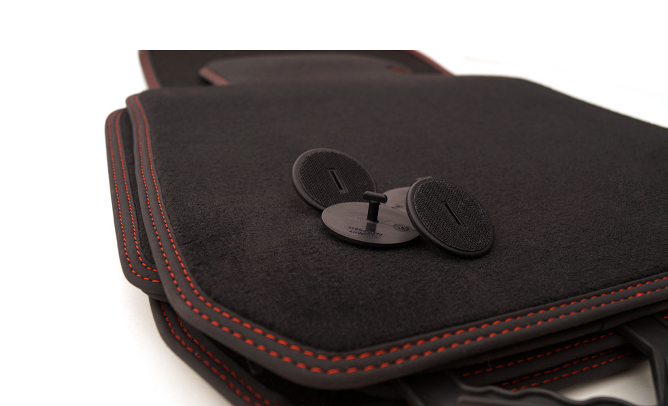 Tapis de sol BMW Série 3 F30 antidérapants en velours noir épais