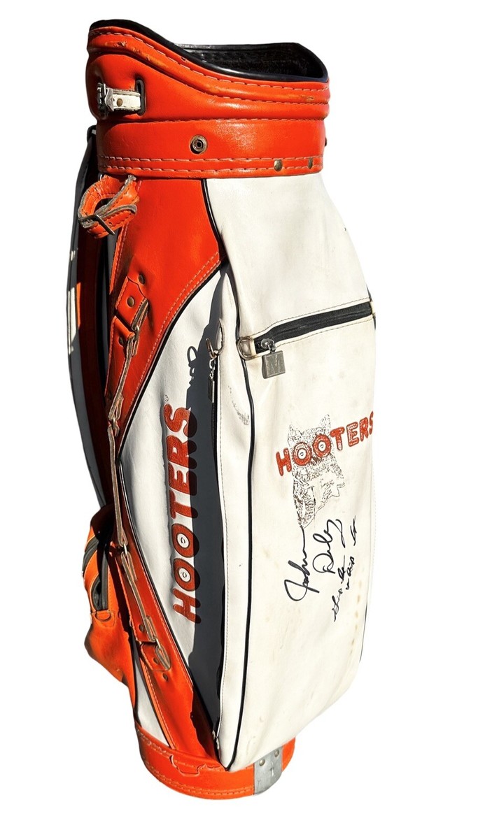 JOHN DALY SIGNED VINTAGE HOOTERS GOLF BAG RACC TRUSTED GRIP IT 