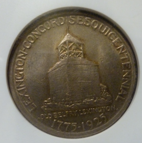 1925 LEXINGTON-CONCORD SESQUICENTENNIAL SILVER COMMEMORATIVE 50c, NGC MS 63 - Picture 12 of 17