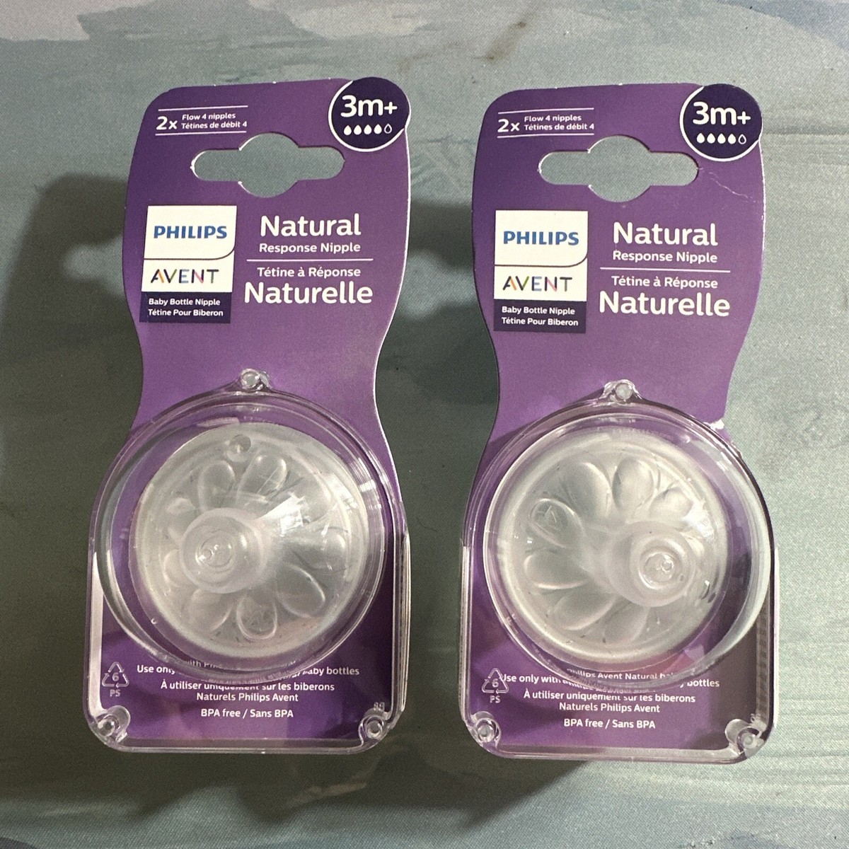 Philips Avent Natural Response Baby Bottle Nipples Flow 4, 4pk