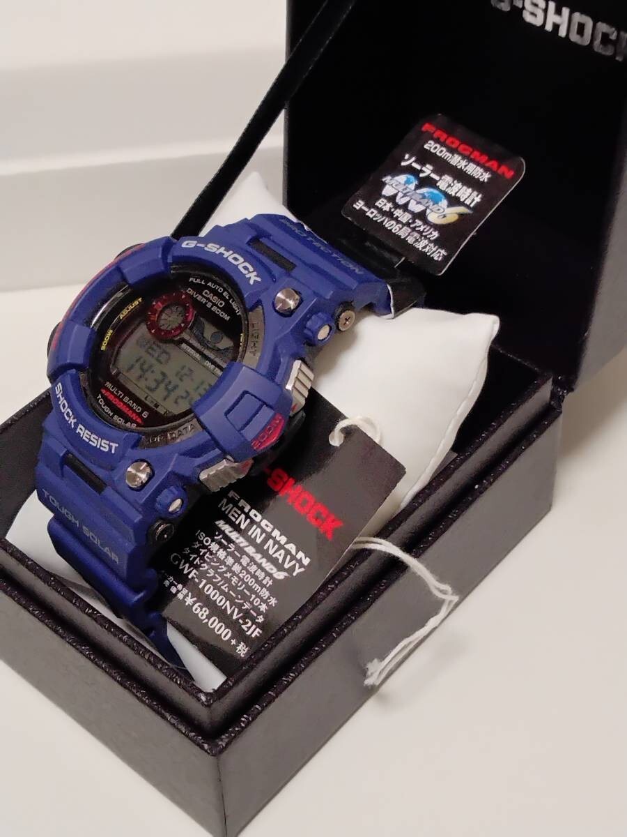 Casio G-shock Frogman Gwf-1000nv-2jf Men in Navy Multiband 6 200m 